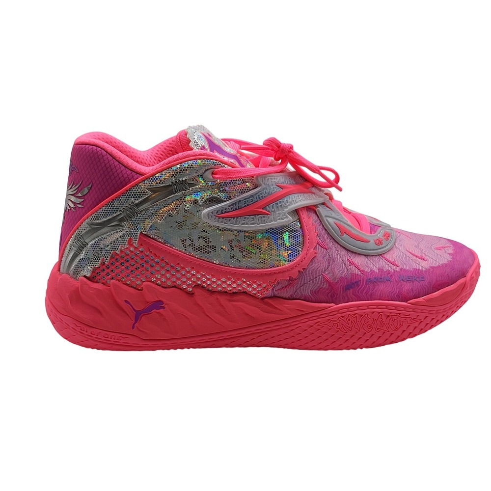 PUMA MB.05 World Tour LaMelo Ball Men 10.5 Pink Silver‎ Sneakers 312129-01